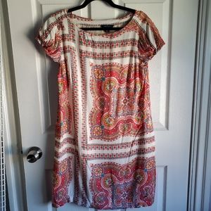 Tommy Hilfiger M Shift Paisley Short Sleeve Dress
